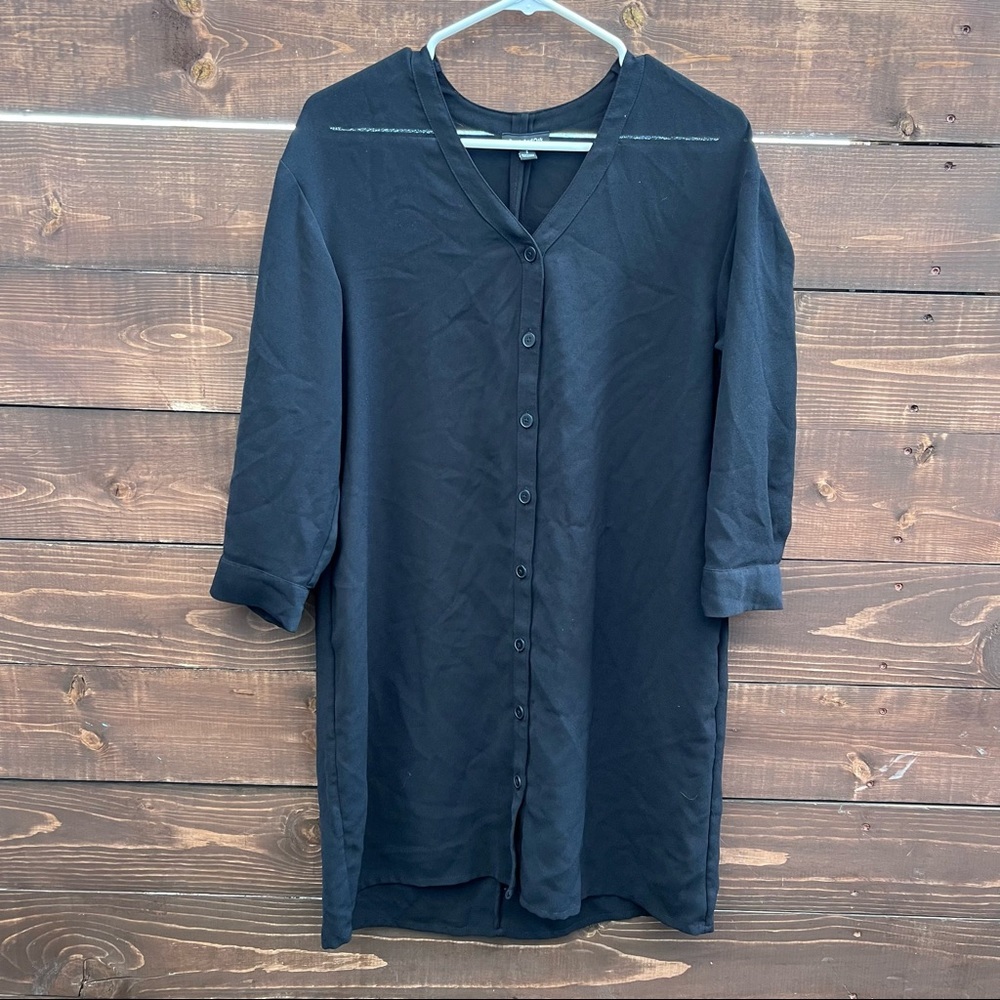 Frank and Oak Black Button Down Dress Size Small